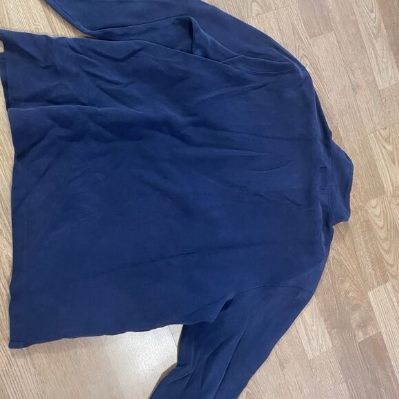 Vintage Y2K Polo Ralph Lauren Men's Navy Blue Pullover Quarter Zip Size XXL - Picture 8 of 10